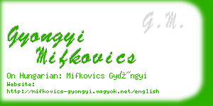 gyongyi mifkovics business card